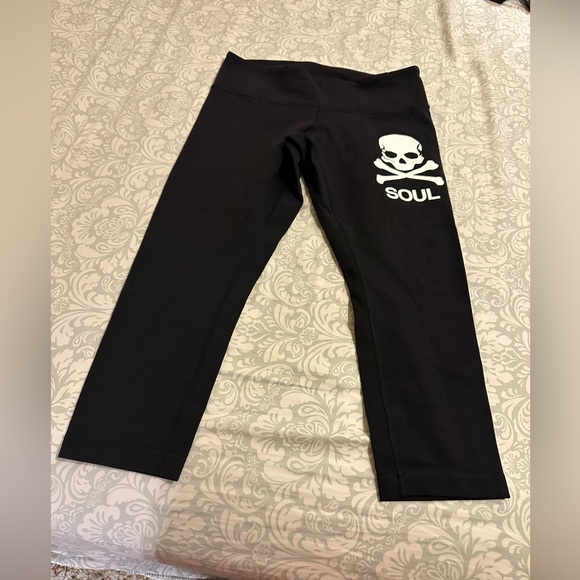 LULULEMON X SOULCYCLE BLACK SOUL LEGGINGS SIZE 8 LENGTH 28 INCHES WAIST 14INCHES - Picture 2 of 10